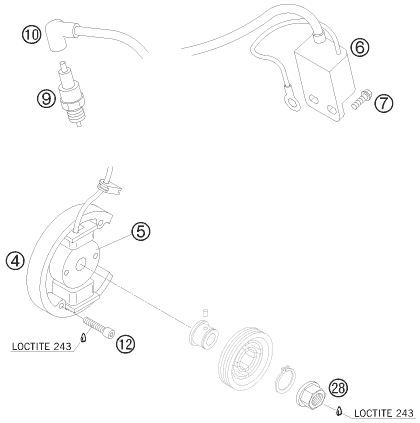 Sprängskiss: Ignition System – KTM 50 MINI ADVENTURE 2008