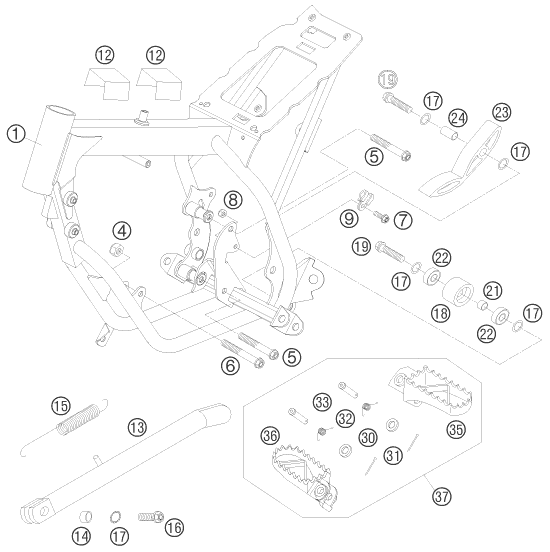 Sprängskiss: Frame – KTM 50 MINI ADVENTURE 2008