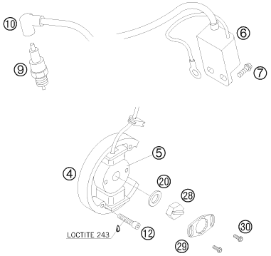 Sprängskiss: Ignition System – KTM 50 SX JUNIOR 2008