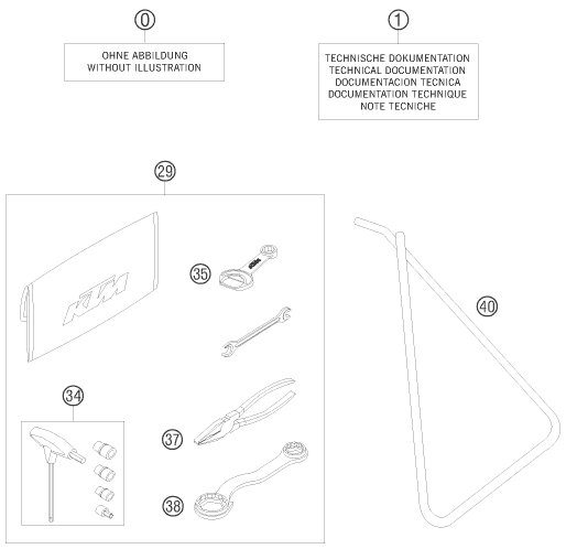 Sprängskiss: Accessory Pack – KTM 105 SX 2010