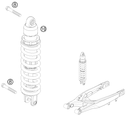 Sprängskiss: Shock Absorber – KTM 250 EXC-F 2011