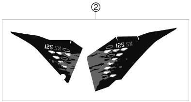 Sprängskiss: Decal – KTM 125 SX