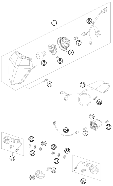Sprängskiss: Lighting System – KTM 530 EXC 2009