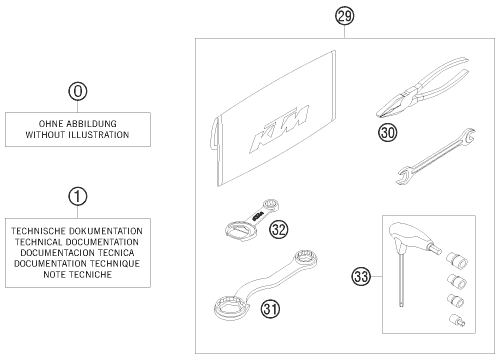Sprängskiss: Accessory Pack – KTM 125 EXC FACTORY EDIT. 2011