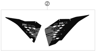 Sprängskiss: Decal – KTM 144 SX