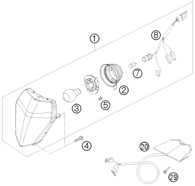 Sprängskiss: Lighting System – KTM 250 XCF-W SIX DAYS 2011