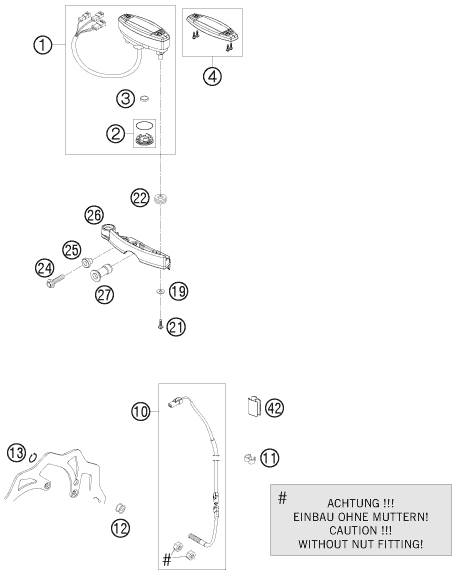Sprängskiss: Instruments / Lock System – KTM 530 XCR-W 2008