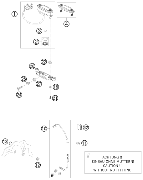Sprängskiss: Instruments / Lock System – KTM 200 XC-W 2008