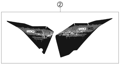 Sprängskiss: Decal – KTM 250 XC 2008