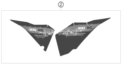 Sprängskiss: Decal – KTM 300 XC 2008