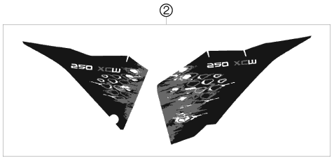 Sprängskiss: Decal – KTM 250 XC-W 2008