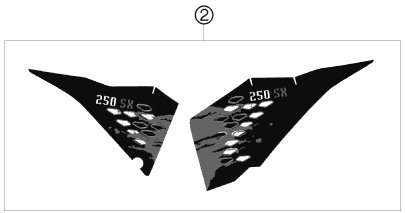 Sprängskiss: Decal – KTM 250 SX 2008