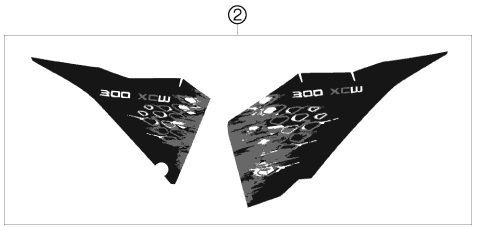 Sprängskiss: Decal – KTM 300 XC-W 2008
