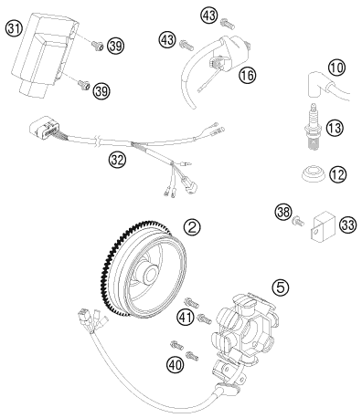 Sprängskiss: Ignition System – KTM 300 XC 2008