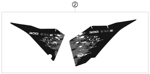 Sprängskiss: Decal – KTM 300 EXC-E 2008