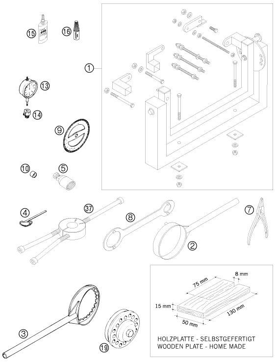 Sprängskiss: Special Tools (Engine) – KTM 300 XC 2009