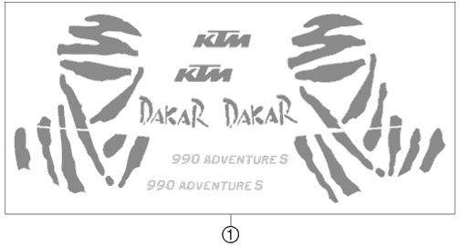 Sprängskiss: Decal – KTM 990 ADVENTURE S 2008