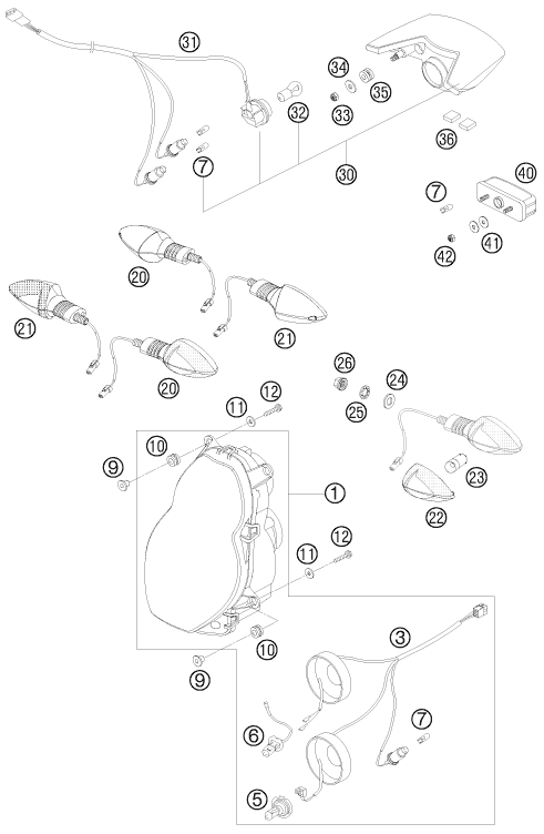 Sprängskiss: Lighting System – KTM 990 ADVENTURE S 2008