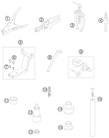 Sprängskiss: Special Tools – KTM 990 ADVENTURE S 2008