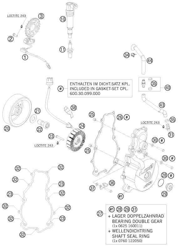 Sprängskiss: Ignition System – KTM 990 ADVENTURE R 2010