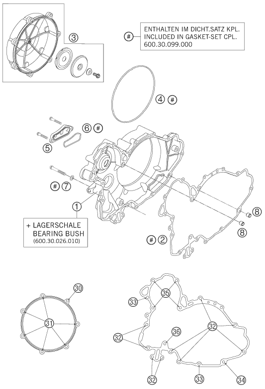 Sprängskiss: Clutch Cover – KTM 990 ADVENTURE R 2010
