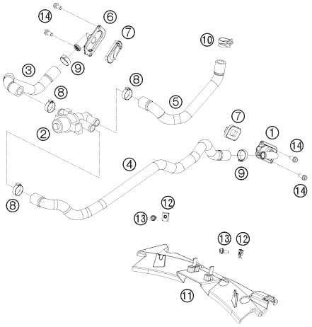 Sprängskiss: Secondary Air System Sas – KTM 1190 RC 8 BLACK 2009