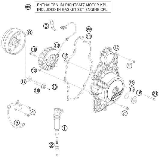 Sprängskiss: Ignition System – KTM 1190 RC 8 BLACK 2009