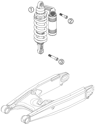 Sprängskiss: Shock Absorber – KTM 950 SUPERMOTO R 2008