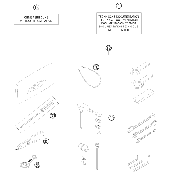 Sprängskiss: Accessory Pack – KTM 990 SUPER DUKE BLACK 2008