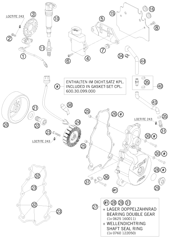 Sprängskiss: Ignition System – KTM 950 SUPER ENDURO R 2008
