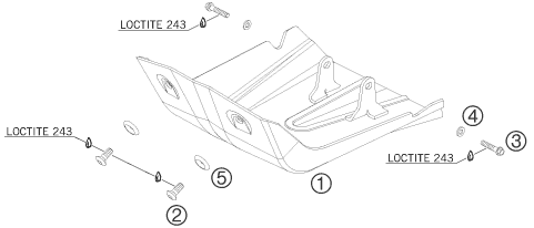 Sprängskiss: Engine Guard – KTM 950 SUPER ENDURO R 2008