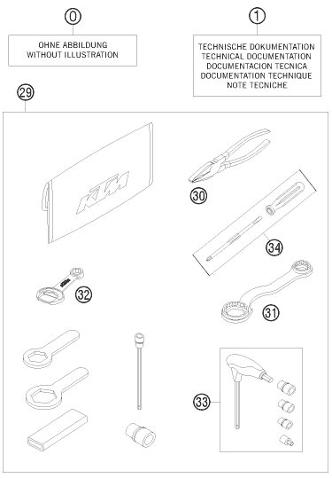Sprängskiss: Accessory Pack – KTM 950 SUPER ENDURO R 2008
