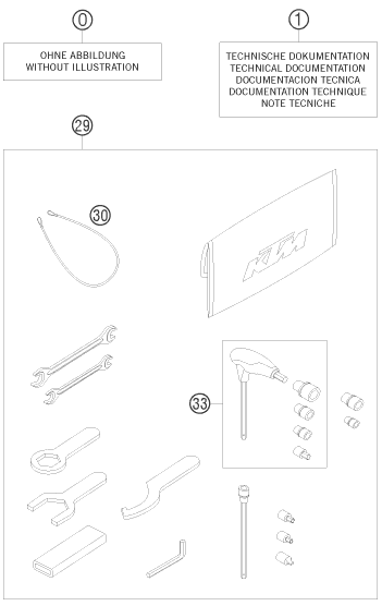 Sprängskiss: Accessory Pack – KTM 1190 RC 8 ORANGE 2009