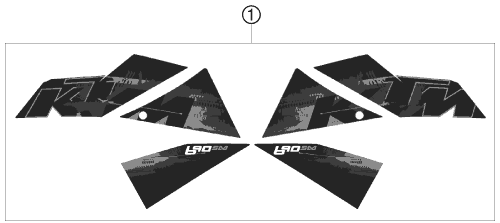 Sprängskiss: Decal – KTM 690 SUPERMOTO BLACK 2008