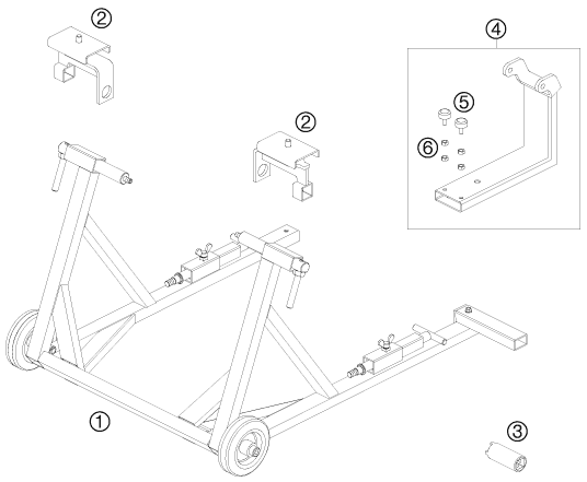 Sprängskiss: Special Tools – KTM 690 DUKE WHITE 2008