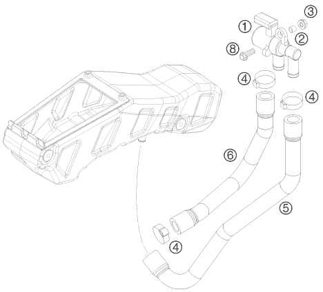 Sprängskiss: Secondary Air System Sas – KTM 690 ENDURO 08