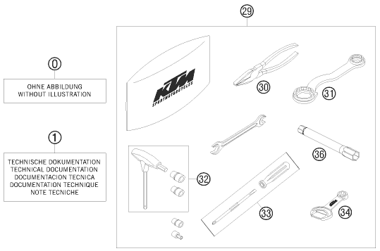 Sprängskiss: Accessory Pack – KTM 690 DUKE WHITE 2008