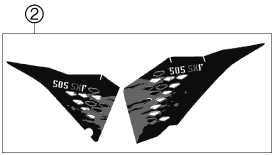 Sprängskiss: Decal – KTM 505 SX-F