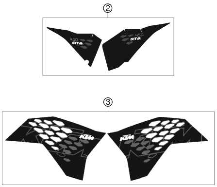 Sprängskiss: Decal – KTM 450 SMR 2009