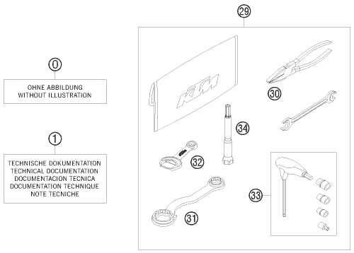 Sprängskiss: Accessory Pack – KTM 505 XC-F 2008