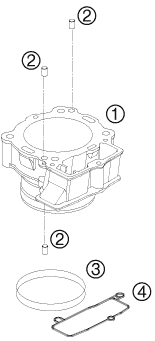 Sprängskiss: Cylinder – KTM 450 SX-F 2008