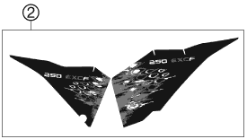 Sprängskiss: Decal – KTM 250 EXC-F 2008