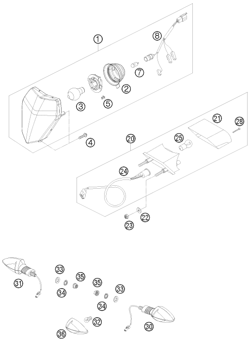 Sprängskiss: Lighting System – KTM 450 EXC CHAMPION EDIT. 2010