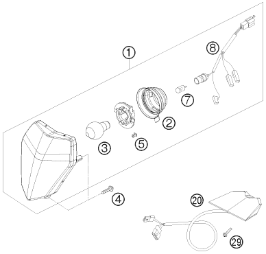 Sprängskiss: Lighting System – KTM 250 EXC SIX-DAYS 2008