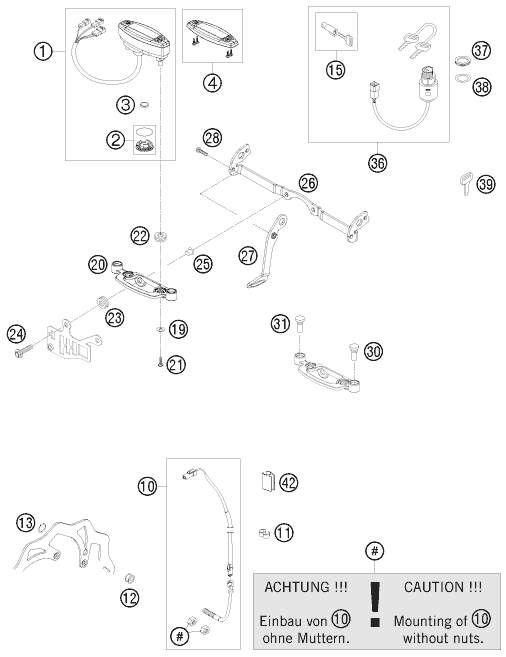 Sprängskiss: Instruments / Lock System – KTM 450 EXC CHAMPION EDIT. 2010