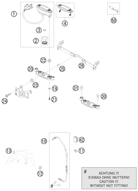 Sprängskiss: Instruments / Lock System – KTM 530 EXC-R 2008