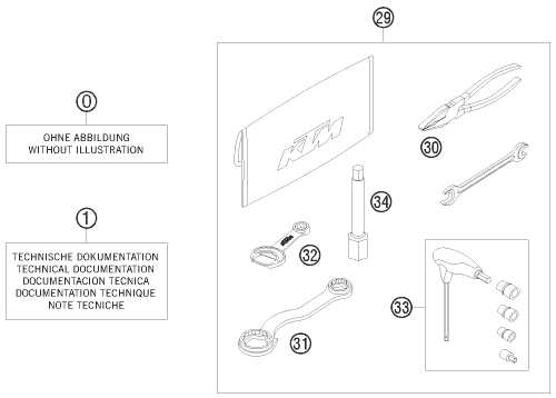 Sprängskiss: Accessory Pack – KTM 250 EXC-F 2011
