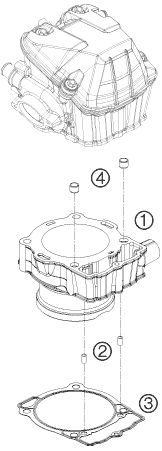 Sprängskiss: Cylinder – KTM 530 EXC 2009