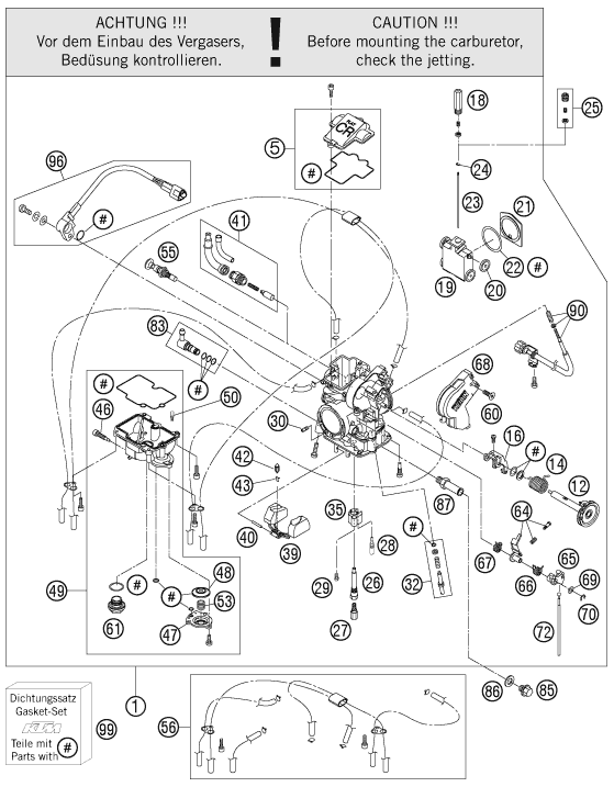 Sprängskiss: Carburetor – KTM 530 EXC 2009