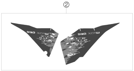 Sprängskiss: Decal – KTM 530 XCR-W 2008